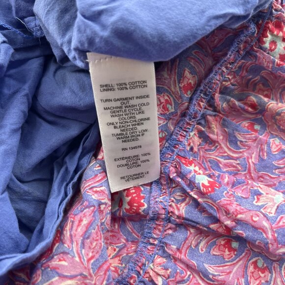 Vineyard Vines Girl’s Ruffle Smocked Dress Katama Tile Violet Sundress Large - Picture 4 of 5